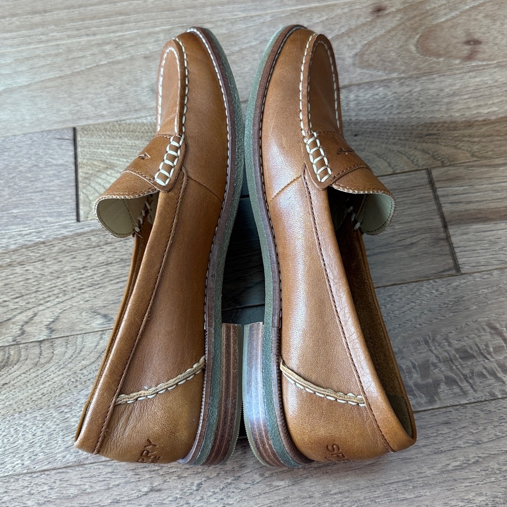 Sperry buttery soft leather Seaport loafers 8.5 tan flats - Picture 5 of 8